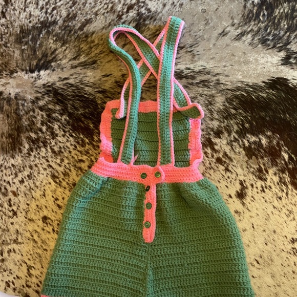 Vintage knitted play suit overalls - Picture 5 of 5